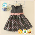 Outono menina roupas de lã vestido doce coração e flores belf roupas infantis taobao coreano crianças atacado roupas